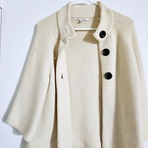 Banana Republic Cream Cardigan with Black Buttons